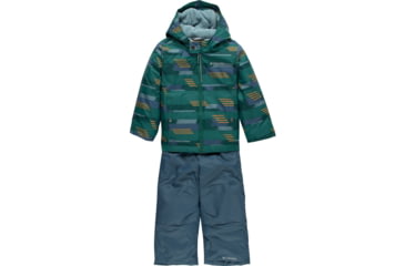 Image of Columbia Frosty Slope Snow Set - Toddlers, Pine Green Strokes, 3T, 1624591363-3T