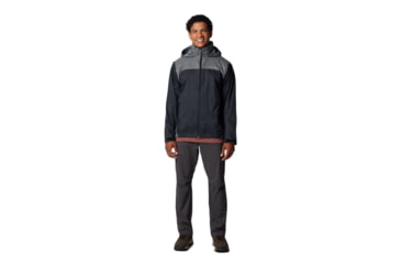 Image of Columbia Glennaker Lake II Rain Jacket - Mens, Black/City Grey, M, 2089791-012-M