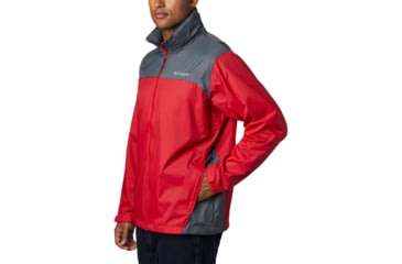 Image of Columbia Glennaker Lake Rain Jacket, Mountain Red, Graphite, S - Mens, 1442361613-S