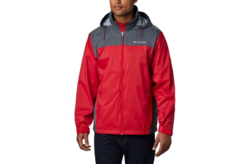 Image of Columbia Glennaker Lake Rain Jacket, Mountain Red, Graphite, S - Mens, 1442361613-S