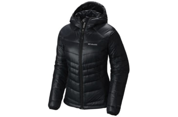 Image of Columbia Gold 650 TurboDown Radial Down Hooded Jacket - Women's-Black-X-Small