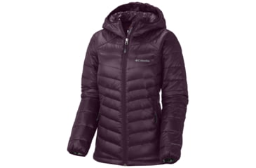 Image of Columbia Gold 650 TurboDown Radial Down Hooded Jacket - Women's-Purple Dahlia-Medium