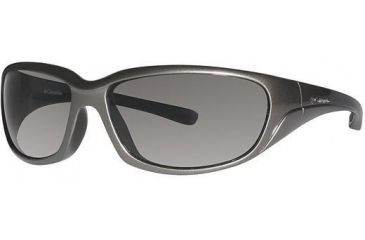 Image of Columbia Great Wall Sunglasses - Frame Metallic Light Gunmetal/Shiny Black, Lens Color Grey, Size 60/15mm CBGRTWALLPZ610