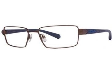 Image of Columbia Gunnison Progressive Prescription Eyeglasses - Frame Matte Brown/Blue, Size 55/17mm CBGUNNISON02
