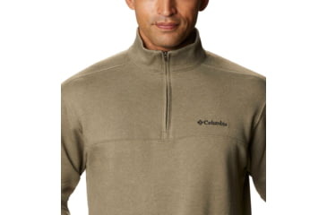 Image of Columbia Hart Mountain II Half Zip Sweatshirt - Men's, Stone Green Heather, Medium, 1411621397StnGnHthM