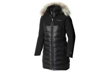 Image of Columbia HeatZone 1000 TurboDown Hooded Parka - Women's-Black-Medium