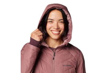 Image of Columbia Heavenly Long Hooded Jacket - Womens, Fig, S, 1738161-609-S
