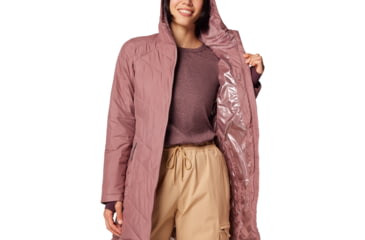 Image of Columbia Heavenly Long Hooded Jacket - Womens, Fig, S, 1738161-609-S