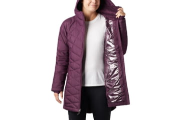 Image of Columbia Heavenly Long Hybrid Jacket - Womens, Black Cherry, Extra Small, 1859731522-XS