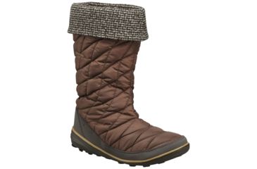 Image of Columbia Heavenly Omni-Heat Slip Knit Winter Boot - Women's-Tobacco/Dark-Medium-7