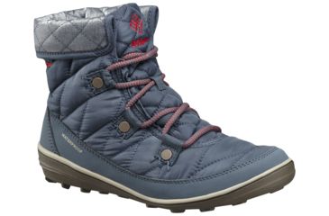 Image of Columbia Heavenly Shorty Omni-Heat Organza Winter Boot - Women's-Blue/Red-Medium-8