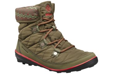 Image of Columbia Heavenly Shorty Omni-Heat Print Winter Boot - Women's-Nori/Henna-Medium-6