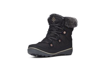 Image of Columbia Heavenly Shorty Omni-Heat Winter Boots - Womens, Black/Kettle, 8.5 US, Medium, 1691541010-8.5