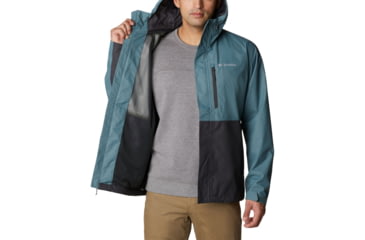 Image of Columbia Hikebound Rain Jacket - Mens, Metal/Shark, Extra Large, 1988621346Metal, SharkXL