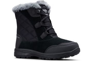 Image of Columbia Ice Maiden Shorty Winter Boots - Womens, Black, Columbia Grey, Medium, 6, 1862391010-6