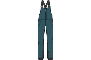 Image of Columbia Iceventure II Bib - Womens, Everblue Dobby, Extra Small, 2085921-429-XS