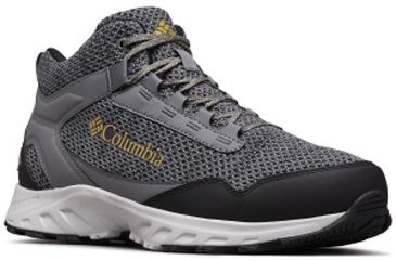 Image of Columbia Irrigon Trail Mid Knit Outdry Boots - Mens, Ti Grey Steel/Antique Moss, Medium, 9.5, 1831941033-9.5