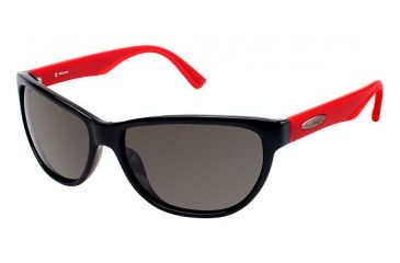 Image of Columbia Kaliope Sunglasses - Frame BLACK/MATTE RED, Lens Color Smoke CBKALIOPE01