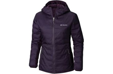 Image of Columbia Lake 22 Reversible Hooded Jacket, Dark Plum Heather Print, Extra Small - Womens, 1799291506-XS