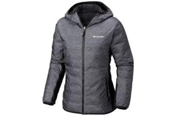 Image of Columbia Lake 22 Reversible Hooded Jacket - Womens, Charcoal Heather Print, Small, 1799291030-S