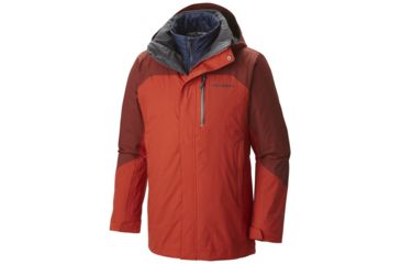 Image of Columbia Lhotse II Interchange Jacket - Men's-Rust Red/Deep Rust-X-Large
