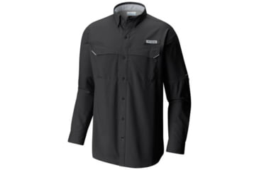 Image of Columbia Low Drag Offshore Long Sleeve Shirt - Mens, Black, Small, 1450041010-S