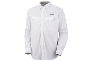 Image of Columbia Low Drag Offshore LS Shirt, White, S - Men's, 1450041100-S