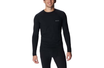 Image of Columbia Midweight Stretch Long Sleeve Top - Mens, Black, Large, 1638591-011-L