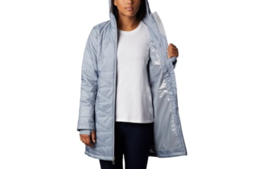 Image of Columbia Mighty Lite Hooded Jacket - Womens, Tradewinds Grey, Size Large, 146877-032-L
