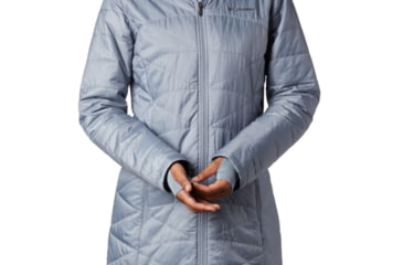 Image of Columbia Mighty Lite Hooded Jacket - Womens, Tradewinds Grey, Size Large, 146877-032-L