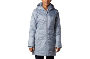 Image of Columbia Mighty Lite Hooded Jacket - Womens, Tradewinds Grey, Size Large, 146877-032-L