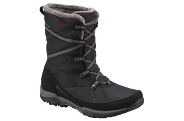 Image of Columbia Minx Fire Tall Omni-Heat Waterproof Winter Boot - Women's-Black/Raspberry-Medium-9 US