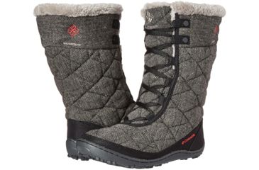 Image of Columbia Minx Mid II Omni-Heat Wool Winter Boot - Women's -Black/Burnt Henna-Medium-6.5