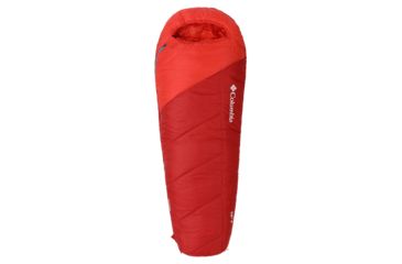 Image of Columbia Mount Tabor 10F Mummy Sleeping Bag, Red/White, Regular, 30647