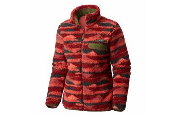 Image of Columbia Mountain Side Heavyweight Fleece FZ, Garnet Red Print, Extra Small - Womens, 1730401631-XS