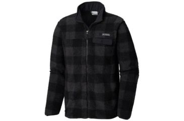Image of Columbia Mountain Side Heavyweight Fleece FZ - Mens, Black Plaid, Large, 1805001011-L