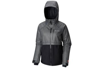 Image of Columbia OutDry Glacial Hybrid Jacket, Charcoal Heather, Black, Extra Small - Womens, 1798471030-XS