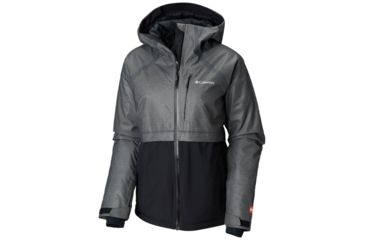 Image of Columbia OutDry Glacial Hybrid Jacket, Charcoal Heather, Black, Extra Small - Womens, 1798471030-XS