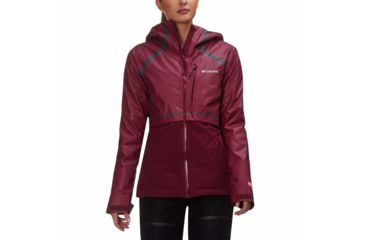Image of Columbia OutDry Glacial Hybrid Jacket, Rich Wine Heather, Rich Wine, XL - Womens, 1798471624-XL