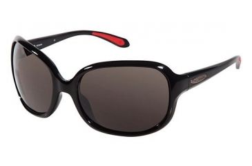 Image of Columbia Pearl Lake Single Vision Prescription Eyeglasses - Frame BLACK/RED, Lens Color Smoke CBPEARLLAKE01