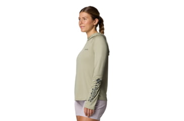 Image of Columbia PFG Tidal Tee II Hoodie - Womens, Smokey Sage, L, 2113691-381-L