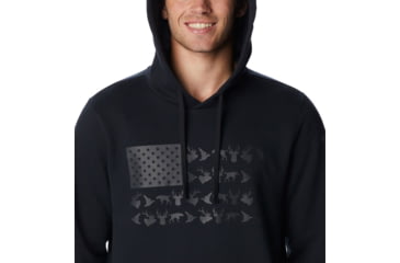 Image of Columbia PHG Game Flag II Hoodie - Men's, Black/Graphite Game Flag, Small, 2013311010Bck,GrtGmeFlgS