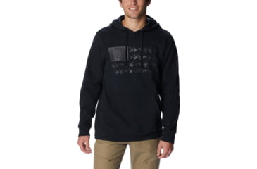 Image of Columbia PHG Game Flag II Hoodie - Mens, Black/Graphite Game Flag, Small, 2013311010Bck,GrtGmeFlgS