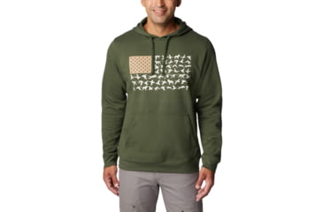 Image of Columbia PHG Game Flag II Hoodie - Mens, Surplus Green/Sahara Duck Flag, Medium, 2013311347-M