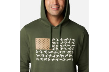 Image of Columbia PHG Game Flag II Hoodie - Mens, Surplus Green/Sahara Duck Flag, Medium, 2013311347-M