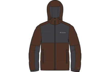 Image of Columbia Pike Lake II Hooded Jacket - Mens, Tobacco/Black, Extra Large, 2050931-256-XL