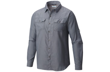 Image of Columbia Pilsner Peak II Long Sleeve - Men's -Grey Ash-Small