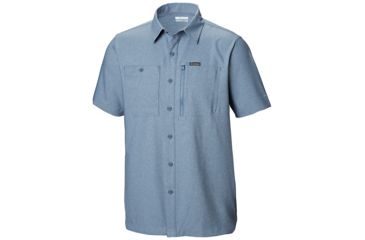 Image of Columbia Pilsner Peak III Short Sleeve Shirt - Mens, Mountain Heather, Large, 1838811441-L