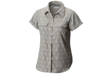 Image of Columbia Pilsner Peak Novelty Short Sleeve Shirt - Womens, Flint Grey Digi Shibori Prt, L 1710501027L