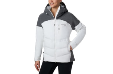 Image of Columbia Powder Keg II Down Jacket - Womens, White, Cirrus Grey, Small, 1804211101-S